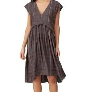 HATCH The Paulina Maternity Dress Cap Sleeves High-Low Hem Silk Blend Size 1